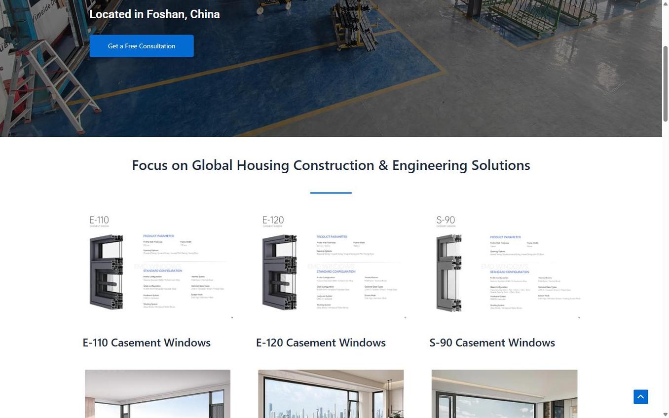 EZZO casement window system — thermal-break aluminium frame